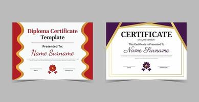 modello di certificato di apprezzamento, certificato di conseguimento, modello di diploma di premi vettore