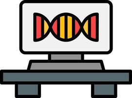 dna filo linea pieno icona vettore