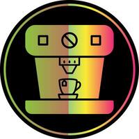 caffè macchina glifo dovuto colore icona design vettore