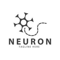 neurone logo o nervo cellula logo progettazione, molecola logo illustrazione modello icona con concetto vettore