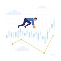 attività commerciale candela bastone grafico grafico di azione mercato investimento commercio e rialzista punto concetto vettore