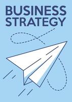 carta aereo volante su. attività commerciale strategia, professionale sviluppo, carriera crescita. minimalista manifesto, a4 formato. per striscione, coperchio, ragnatela vettore