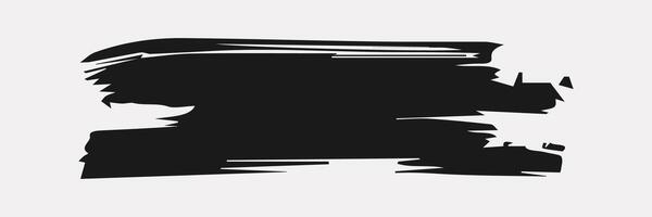artistico grungy nero dipingere mano fatto creativo spazzola ictus impostato isolato su bianca sfondo. un' gruppo di astratto grunge schizzi per design formazione scolastica o grafico arte decorazione vettore