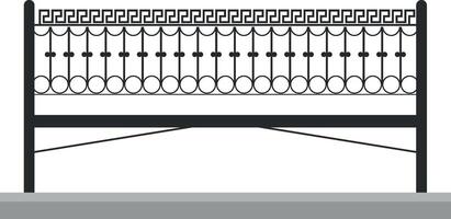 carino cartone animato illustrazione di un' metallo panchina vettore