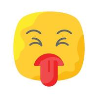 disgustato emoji disegno, personalizzabile unico vettore