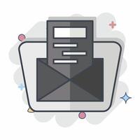 icona e-mail. relazionato per Hotel servizio simbolo. comico stile. semplice design illustrazione vettore