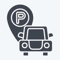 icona gratuito parcheggio. relazionato per Hotel servizio simbolo. glifo stile. semplice design illustrazione vettore