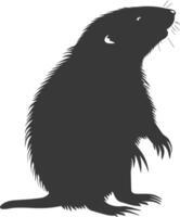 silhouette Talpa animale nero colore solo pieno corpo vettore