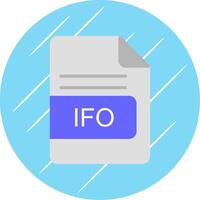 ifo file formato piatto cerchio icona design vettore