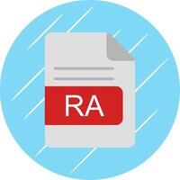 RA file formato piatto cerchio icona design vettore