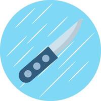 coltello piatto cerchio icona design vettore