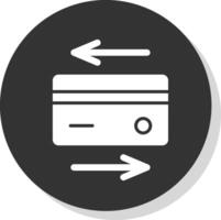 pagamento metodo glifo ombra cerchio icona design vettore