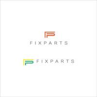 fixparts - fp lettera logo vettore