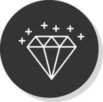 diamante glifo dovuto cerchio icona design vettore