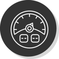 valutare glifo dovuto cerchio icona design vettore
