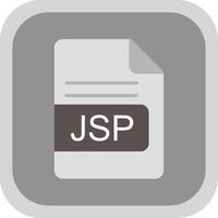 jsp file formato piatto il giro angolo icona design vettore