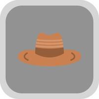 cowboy cappello piatto il giro angolo icona design vettore