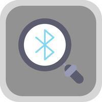 Bluetooth piatto il giro angolo icona design vettore
