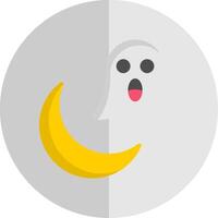 Halloween Luna piatto scala icona design vettore