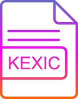 kexic file formato linea pendenza icona design vettore