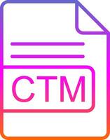 ctm file formato linea pendenza icona design vettore