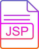 jsp file formato linea pendenza icona design vettore