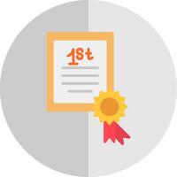 certificato piatto scala icona design vettore