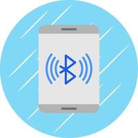 Bluetooth piatto cerchio icona design vettore