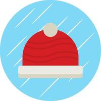 inverno cappello piatto cerchio icona design vettore