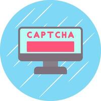 captcha piatto cerchio icona design vettore