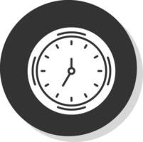 orologio piatto cerchio icona design vettore