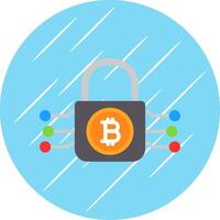 bitcoin crittografia piatto cerchio icona design vettore