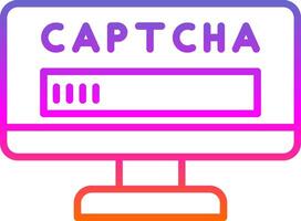 captcha linea pendenza icona design vettore