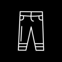 i pantaloni linea rovesciato icona design vettore