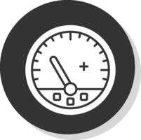 valutare glifo ombra cerchio icona design vettore