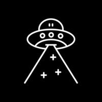 ufo linea rovesciato icona design vettore