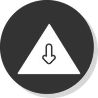 cartello glifo ombra cerchio icona design vettore