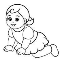 bambino colorazione libro pagina illustrazione vettore
