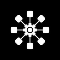 struttura glifo rovesciato icona design vettore