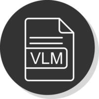 vlm file formato glifo dovuto cerchio icona design vettore