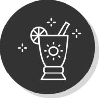 cocktail glifo dovuto cerchio icona design vettore