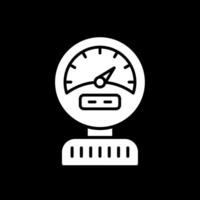 pressione valutare glifo rovesciato icona design vettore