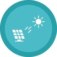solare energia glifo dovuto cerchio icona design vettore
