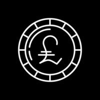 libbra moneta linea rovesciato icona design vettore