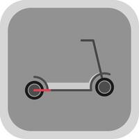 calcio scooter piatto il giro angolo icona design vettore