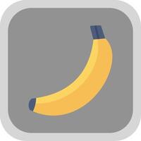 Banana piatto il giro angolo icona design vettore