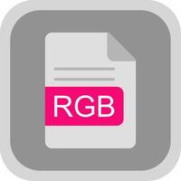 rgb file formato piatto il giro angolo icona design vettore