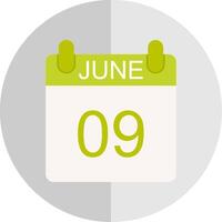 giugno piatto scala icona design vettore