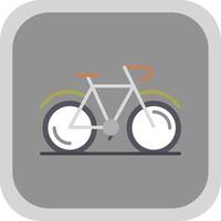 bicicletta piatto il giro angolo icona design vettore