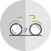 bicicletta piatto scala icona design vettore